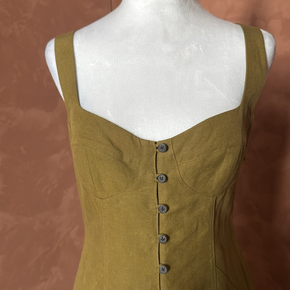 Olive Green Button-Down Midi Dress Mara Hoffman